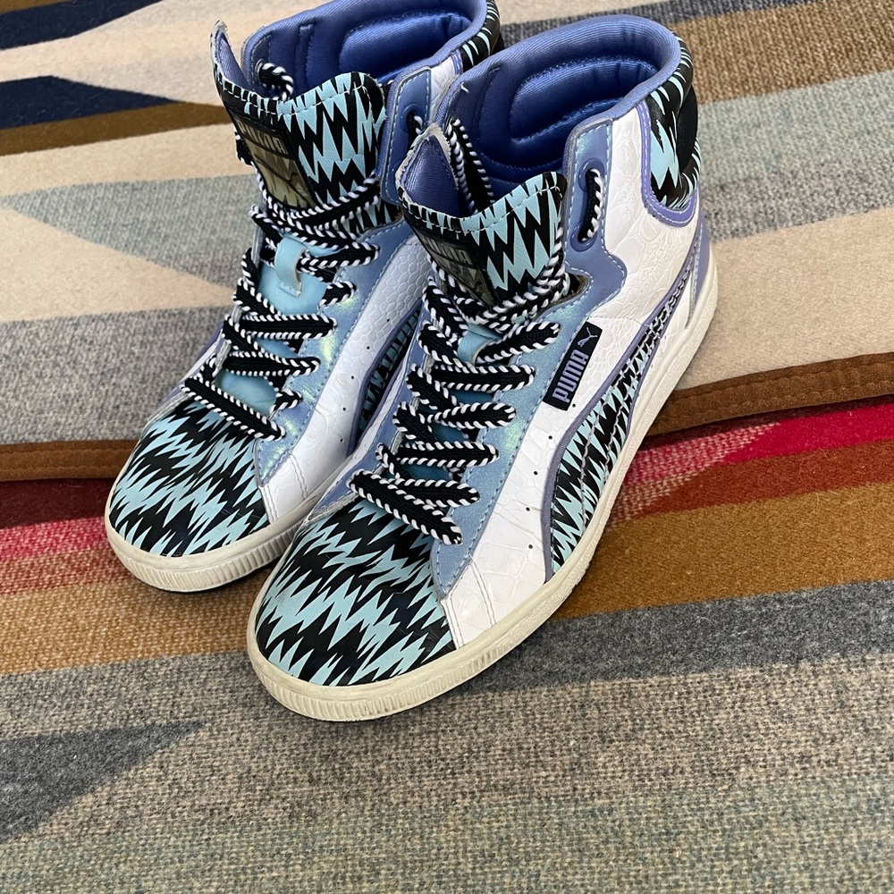 Puma High-Top Sneakers - Blue and White